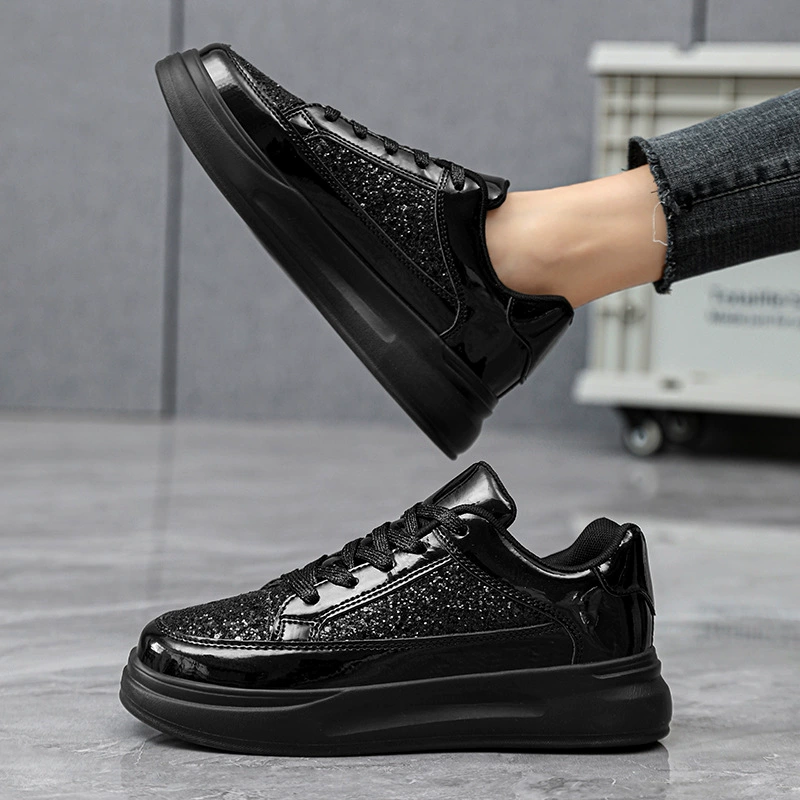 Женская обувь, туфли с блестками на толстой подошве, повседневная обувь, женские модные спортивные кроссовки, универсальная уличная модная обувь