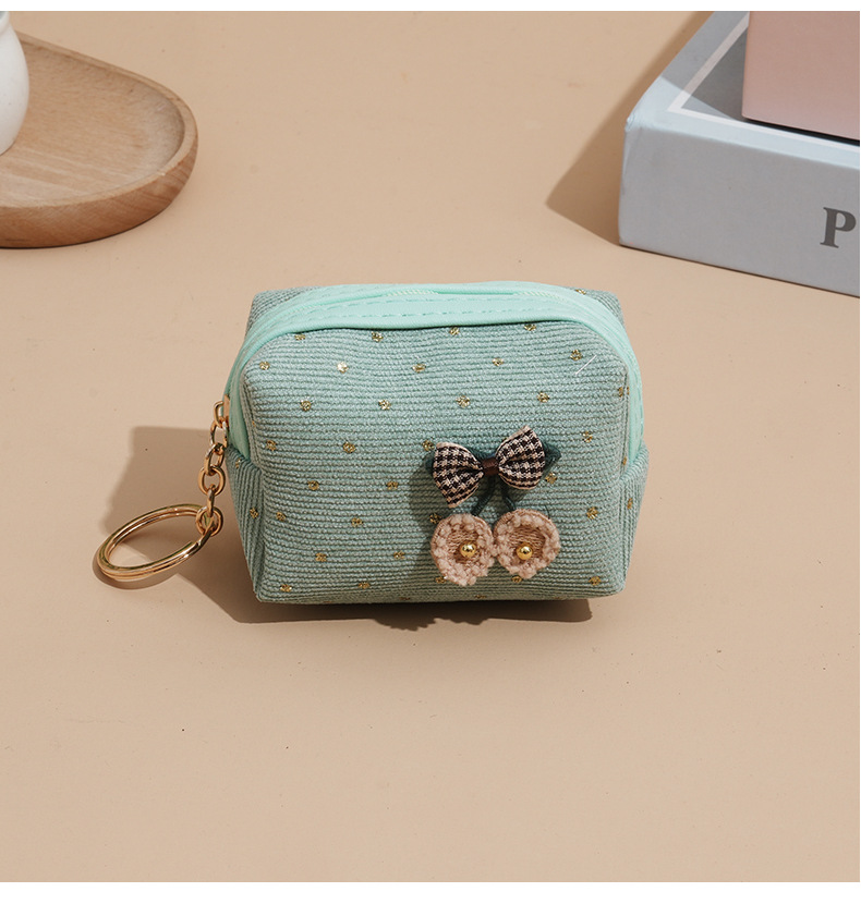 Women's Solid Color Corduroy Zipper Coin Purses display picture 5