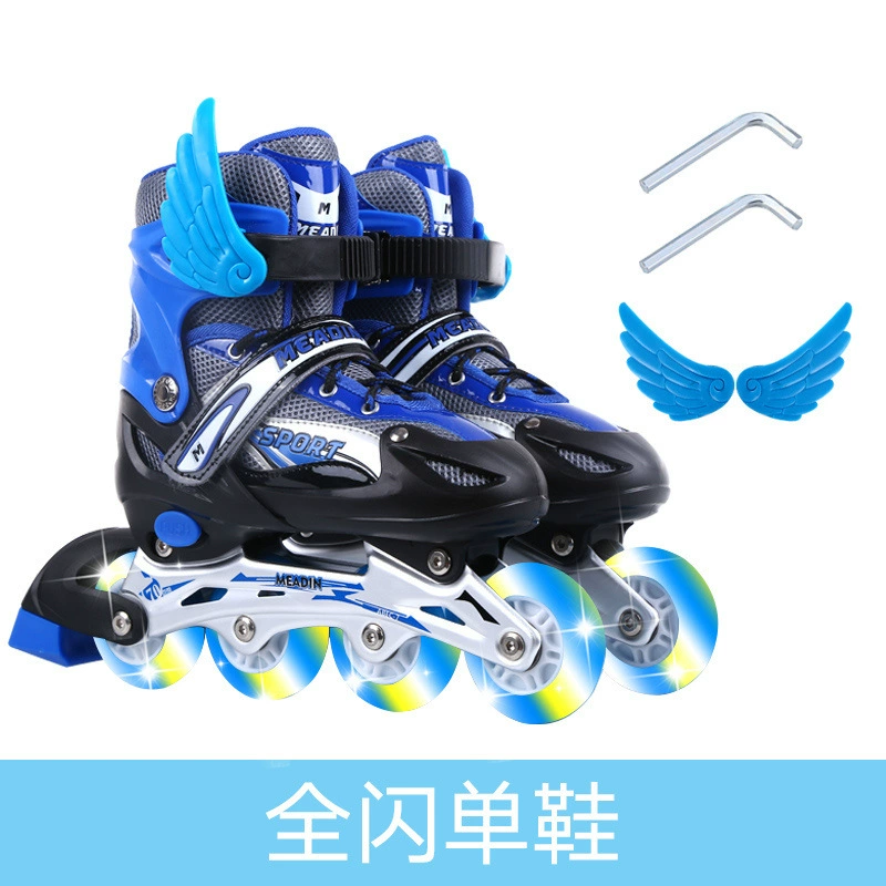 Flashing children's set, roller skates for boys
