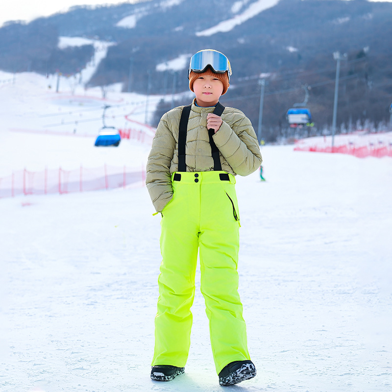 2025 New Children's Ski Pants Waterproof Windproof Warm Girls' Ski Overalls Boys' Snowboard Pants