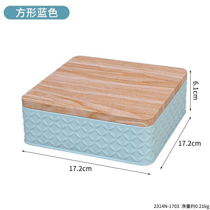 Nuevo recipiente de sellado de hierro forjado para galletas contenida en latas de almacenamiento de bocadillos lata de té portátil en polvo de café granos de café lata de almacenamiento
