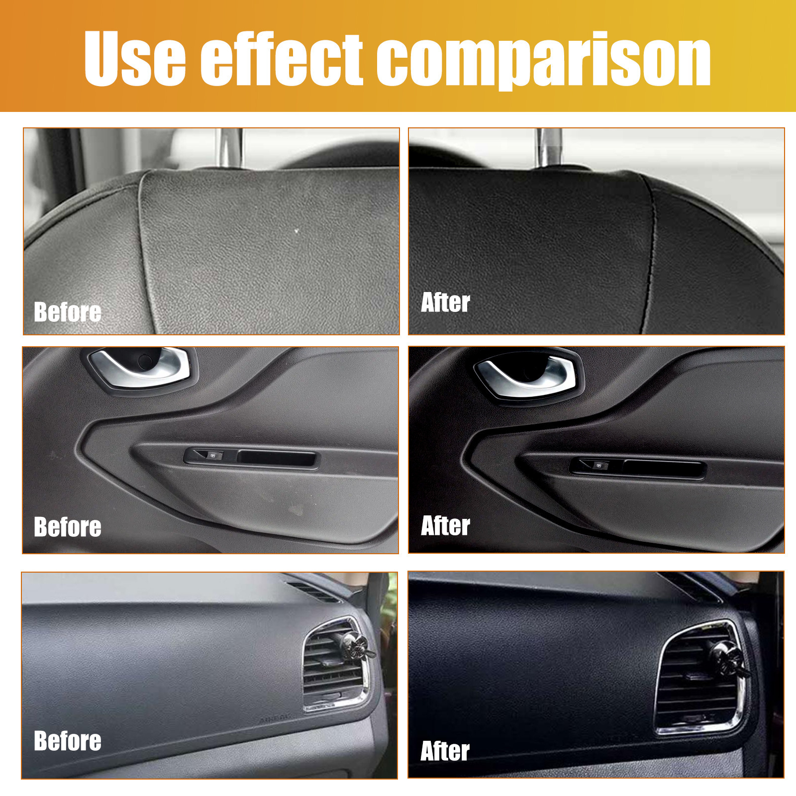 Rayhong Car Plastic Refurbishment Agent Car Leather Seat Interior Polishing, Stain Removal, Cleaning, Refurbishment and Maintenance Agent