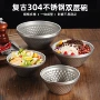 v型锤纹复古304斗笠碗