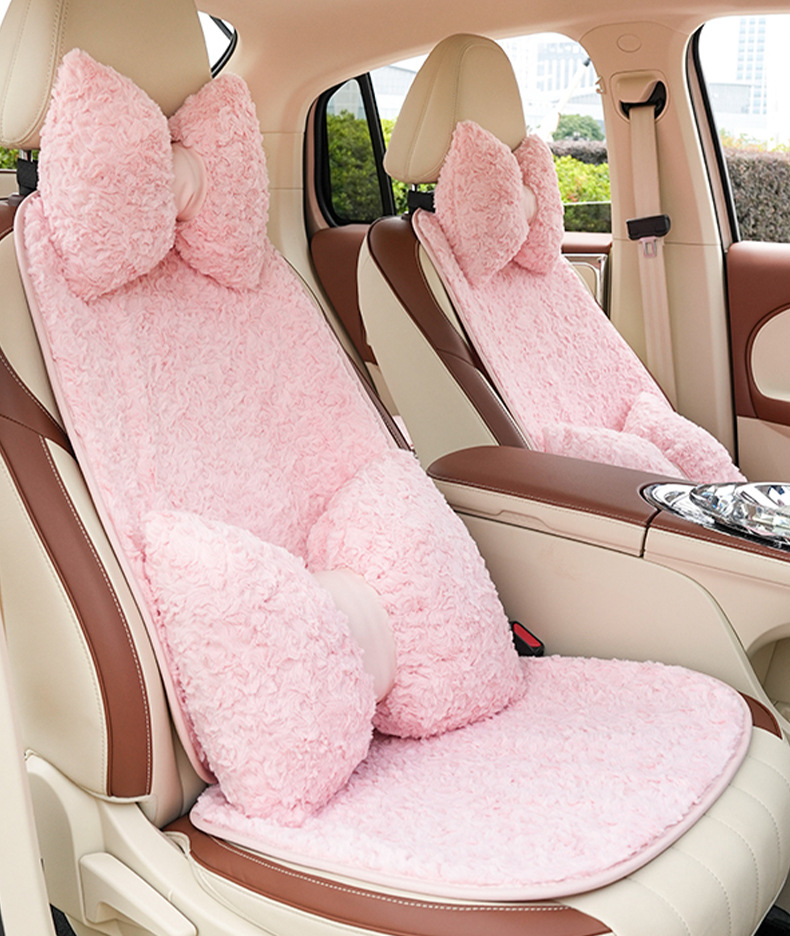 Blue Rain Car Seat Cushion Autumn and Winter Warm Car Seat Cushion Simple Plush Comfortable Non-Slip Car Seat Cover