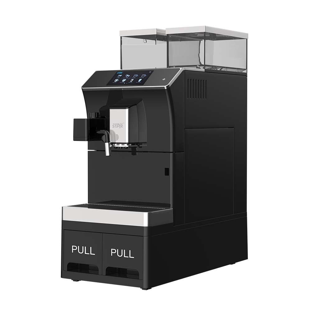 Winning Star Cross-border Business LCD pantalla automática de espuma de leche al vapor de frijoles máquina de café automática a presión