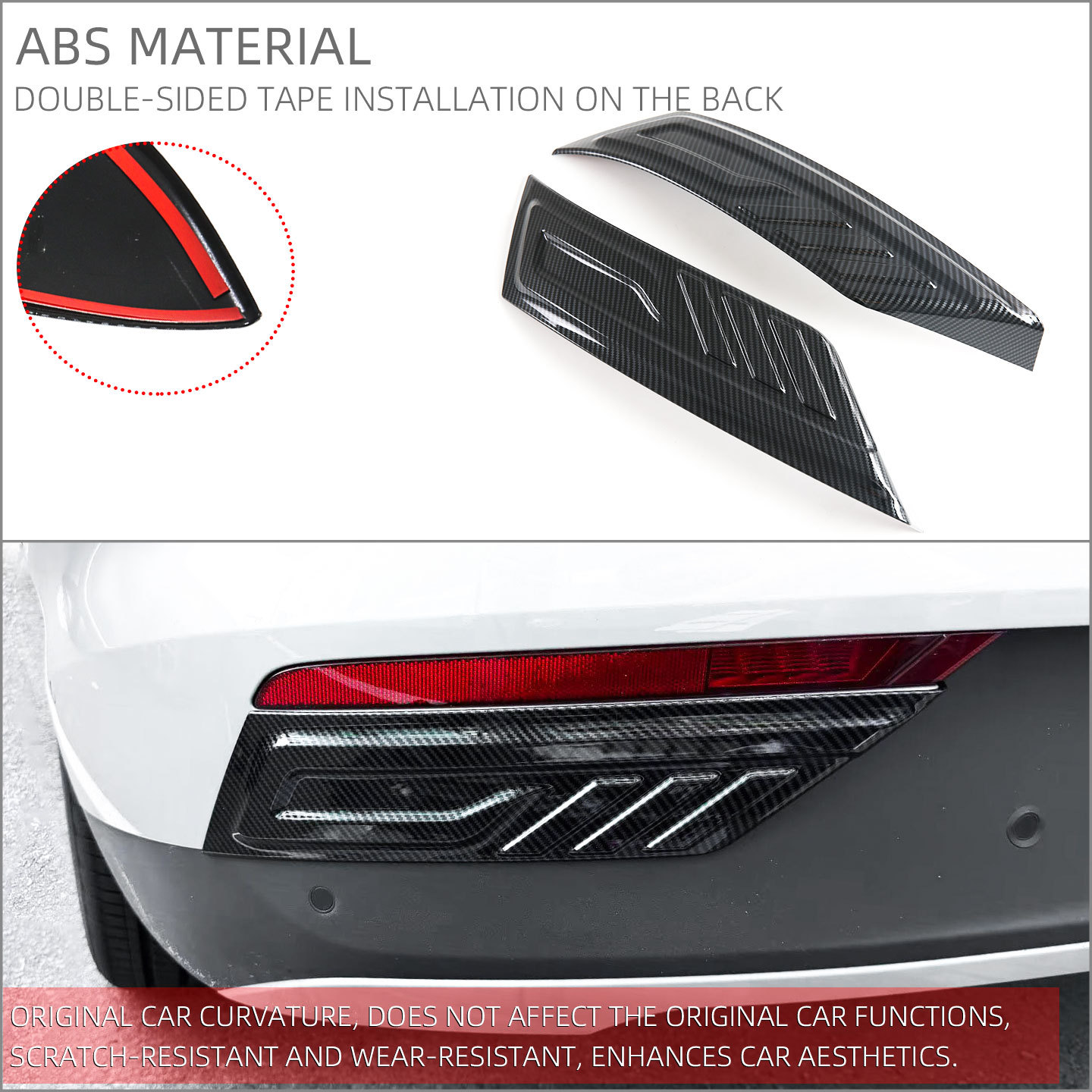 Suitable for 26 models of BYD Yuan Plus/ATTO3 rear fog light eyebrow bright strips, rear air spoiler trim, exterior modification accessories