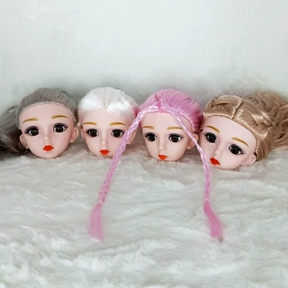 60cm婚纱公主洋娃娃换装带睫毛眨眼3D美瞳娃娃头玩具配件玩偶