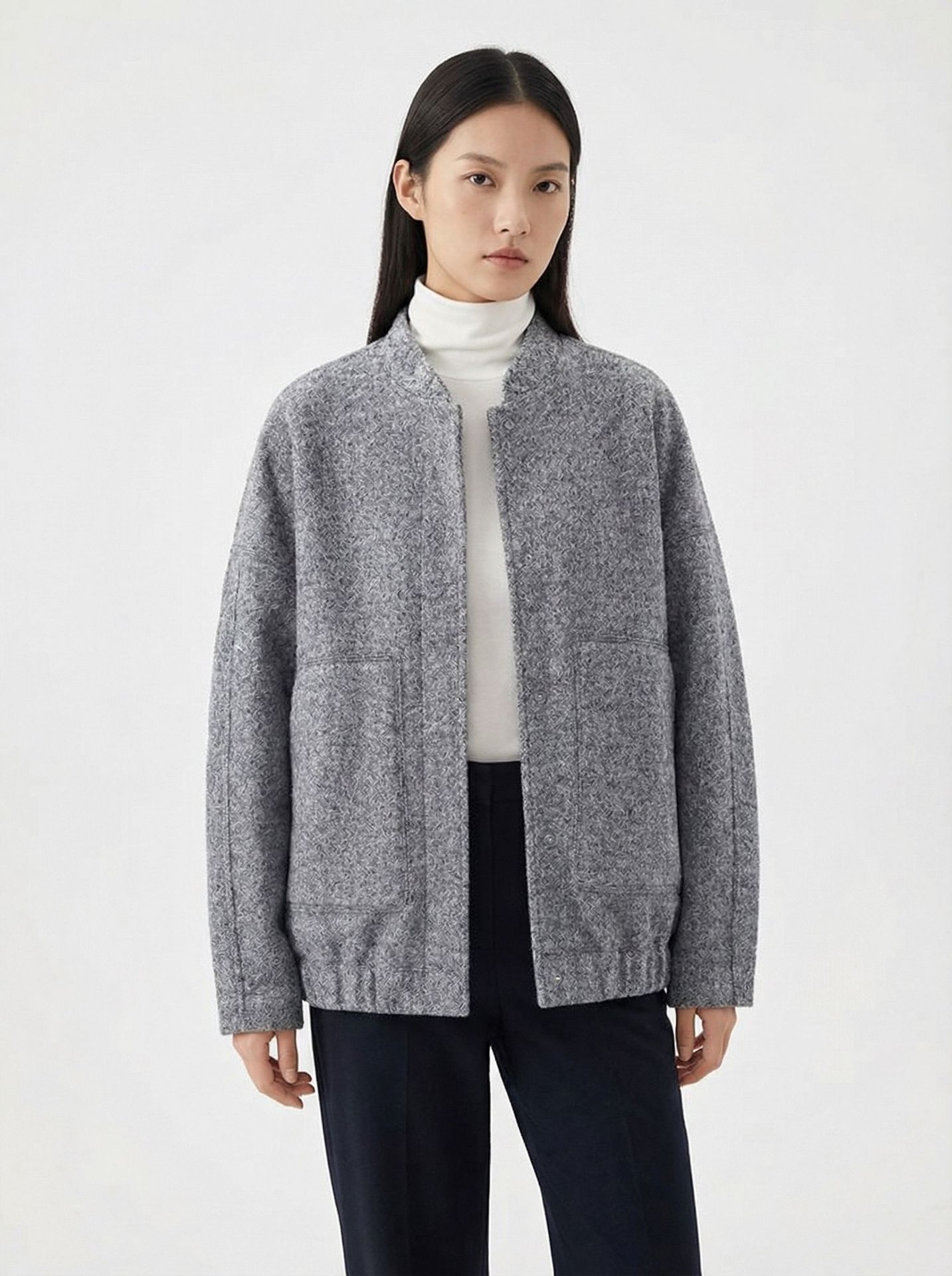 Wind 2026 Spring Women's Jacket With Standing Collar, Loose-Fitting Pockets, And Pilot Jacket Wholesale_voghion.com