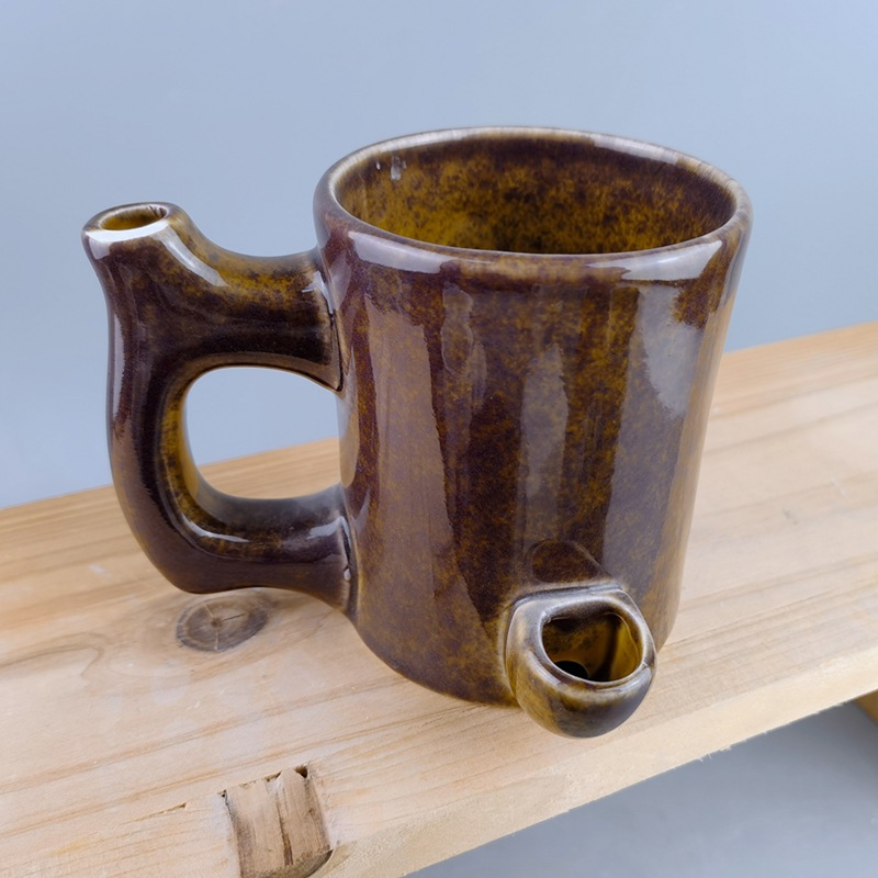Taza de cerámica para fumar, taza para pipa, taza de café con diseño de logotipo, taza de café con forma de hookah, taza de agua multifuncional, taza de café.