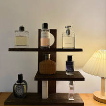中古架香水展示架桌面化妆品收纳架置物架多层大型实木收纳架杯架