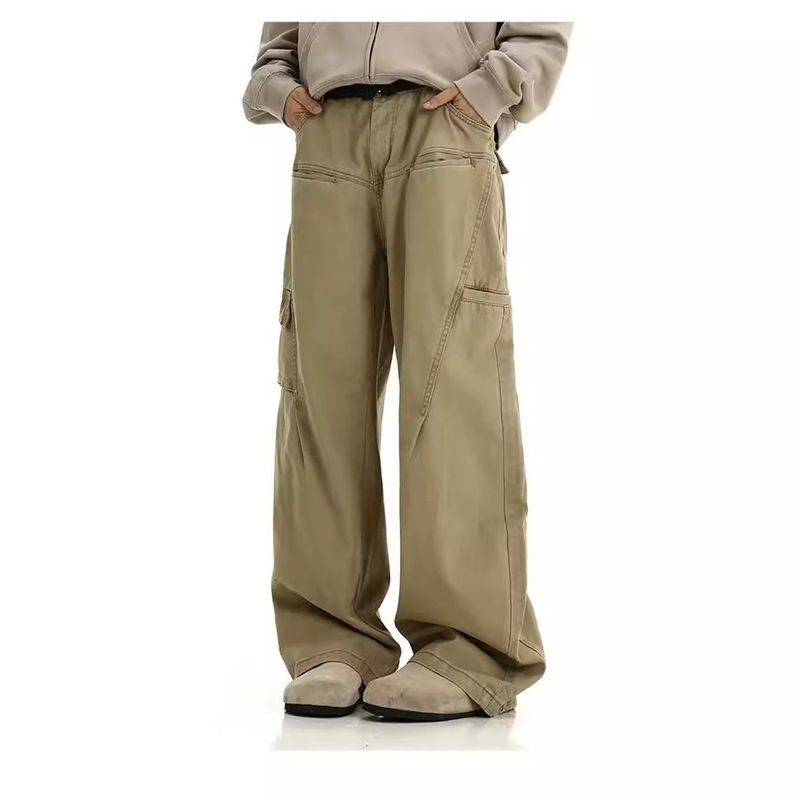 American Retro Washed Wide-leg Workwear Logging Pants for Men and Women Trendy Straight Loose Casual Pants 2024 New Trend American Retro Washed Wide-leg Workwear Logging Pants for Men and Women Trendy Straight Loose Casual Pants 2024 New Trend