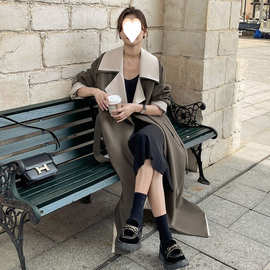 长款风衣外套女秋秋2025新款韩系高级感好看赫本气质大衣冬季