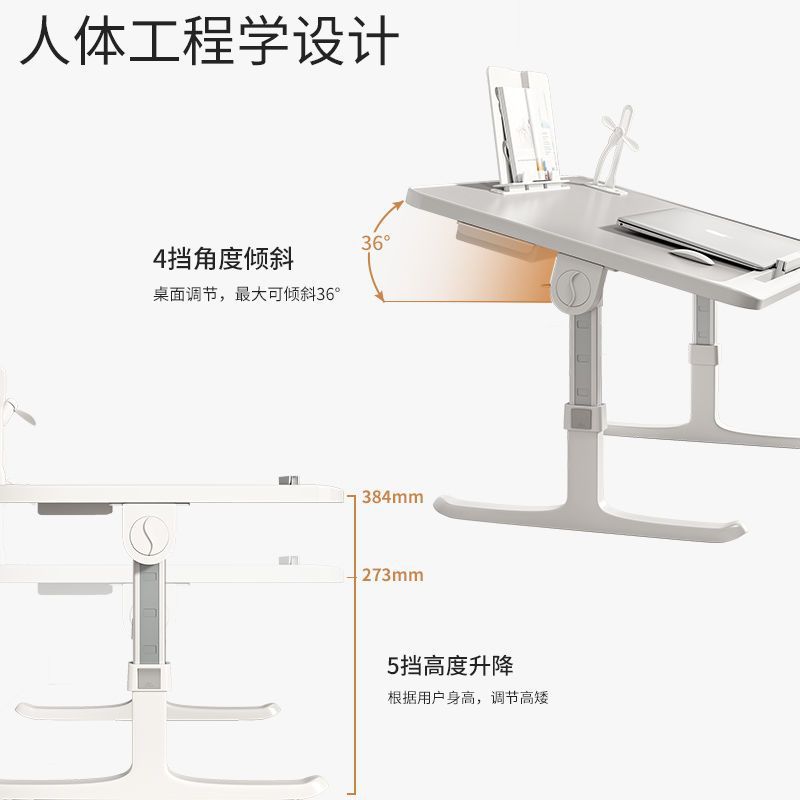 Escritorio para dormitorio estudiantil con superficie de trabajo ajustable