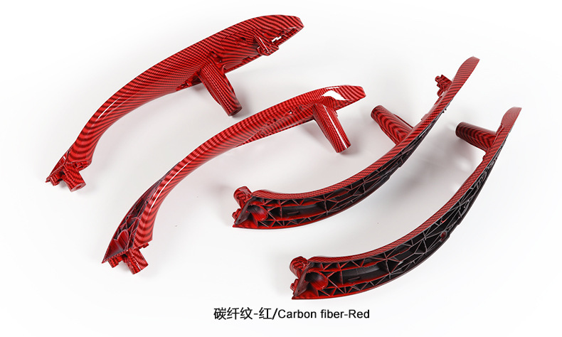 Suitable for Bmw 3 Series 4 Series Carbon Fiber Pattern Door Handle 320Ligt Interior Armrest F30 F35 Interior Door Handle