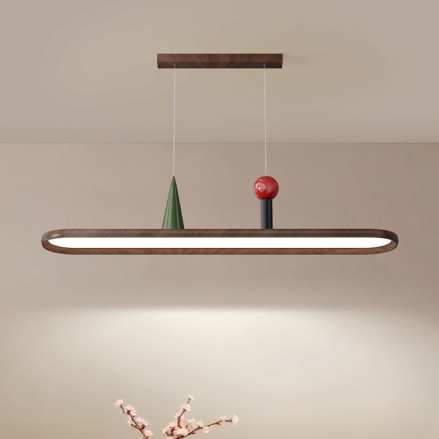 Lámpara del restaurante de estilo antiguo nueva lámpara de barra creativa de la personalidad de la mesa de comedor de color nuez lámpara de bar 115L
