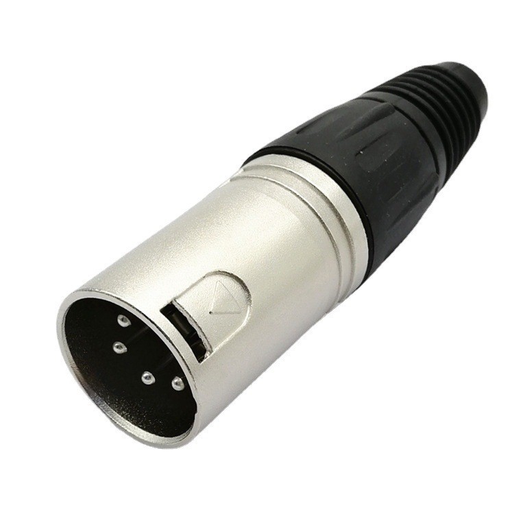 卡侬头四芯XLR4P公头 麦克风音箱话筒功放机舞台灯光插头