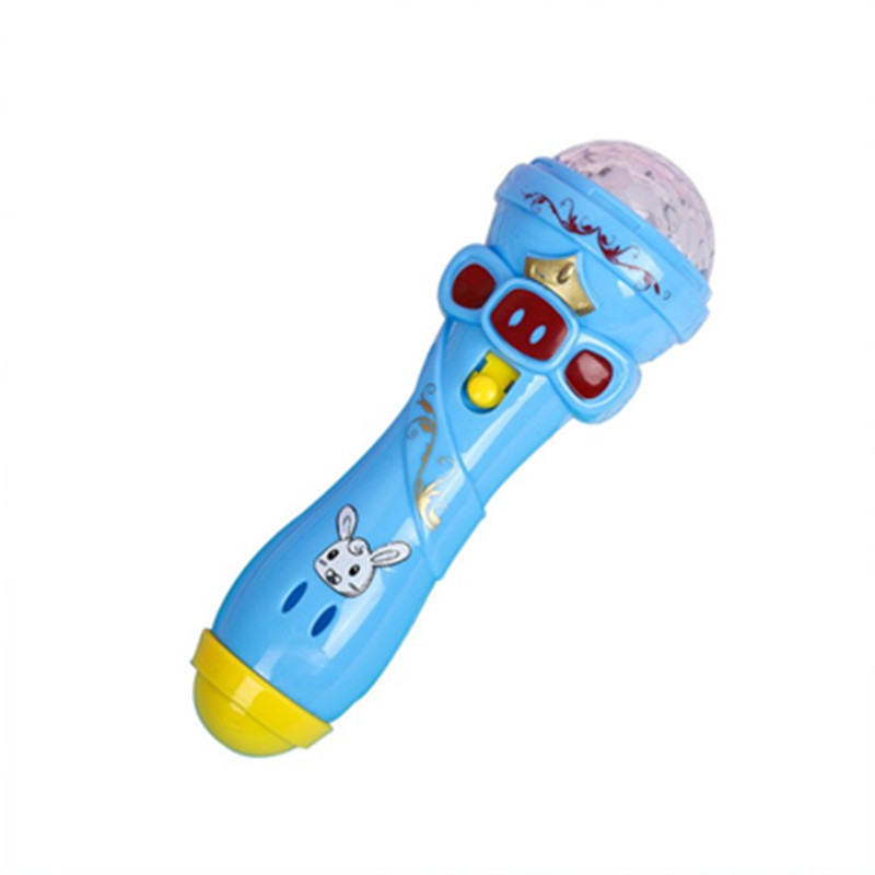 Micrófono de juguete luminoso con proyección – Estrella brillante, regalo infantil, popular en ferias y mercados