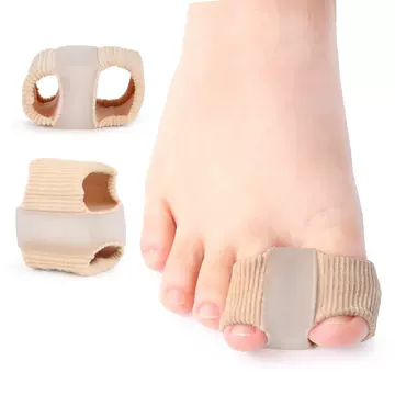 Toe splitting device thumb valgus big foot bone overlapping toe separator men's and women's fiber double hole toe set orthosis
