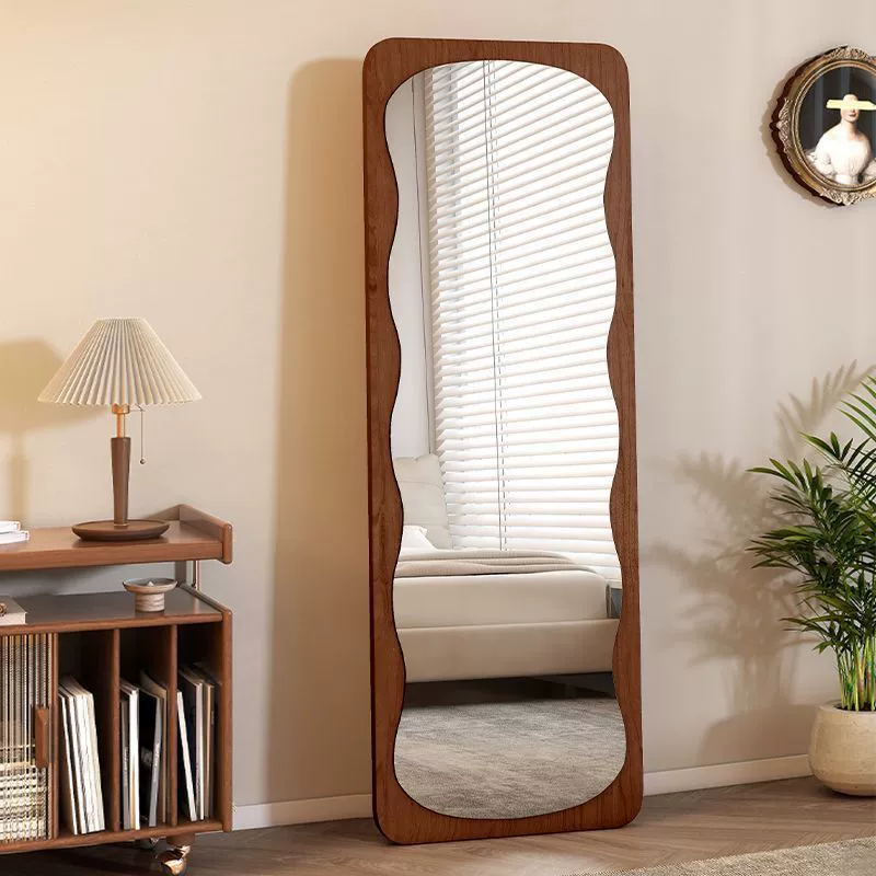 Зеркало в полный рост, напольное зеркало высокой четкости без сверления, модное легкое роскошное зеркало для гардероба для гостиной, спальни, фабрики зеркал для гардероба в прихожей.