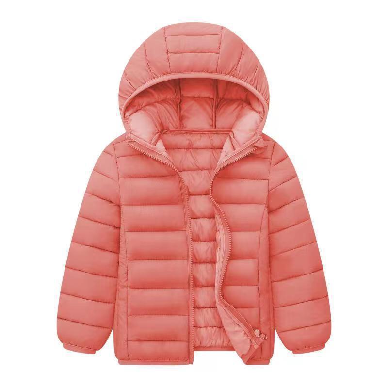Chaqueta de plumón ligera para niños y niñas, modelo 2025, abrigo corto de algodón para niños pequeños y mayores.