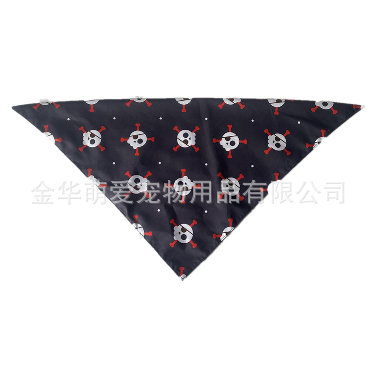 Venta directa de fábrica nueva toalla de saliva para mascotas de Halloween toalla triangular para mascotas babero para perros toalla de saliva para perros puede hacer pedidos