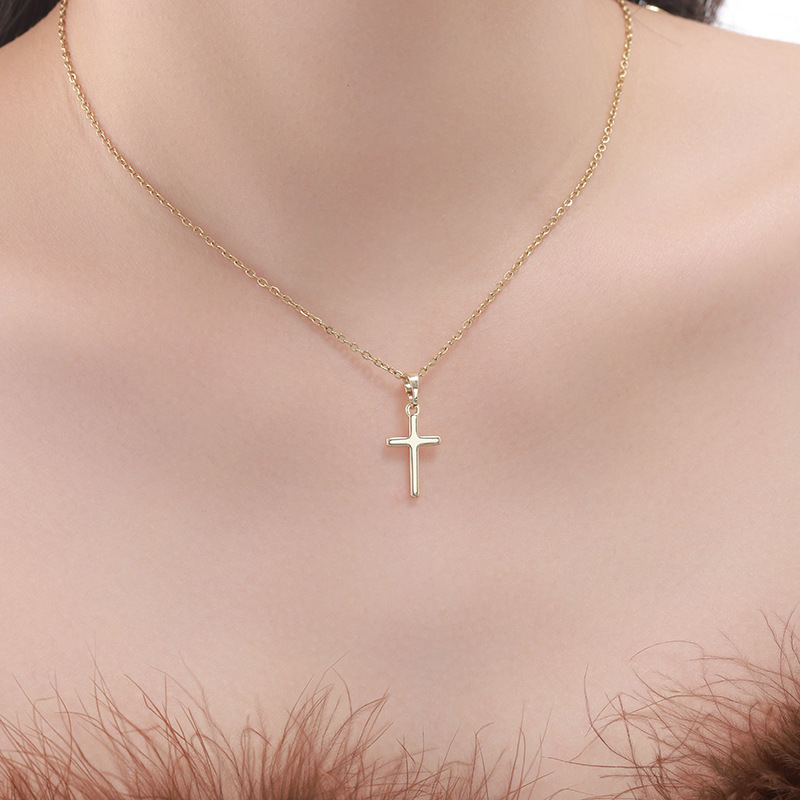 Joyas Xuping moda personalidad fría Europa y América cruzada colgante collar temperamento simple joyas para mujeres