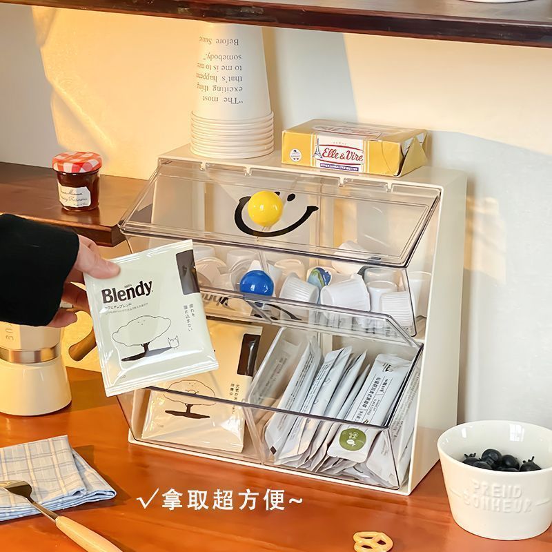 茶包收纳盒茶叶胶囊咖啡收纳架茶水间吧台透明展示架桌面置物架子|undefined