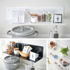 Factory Direct Sale Kitchen Wall Mounted Shelf Spices Storage Rack without Drilling Mini Succulent Plant Stand
