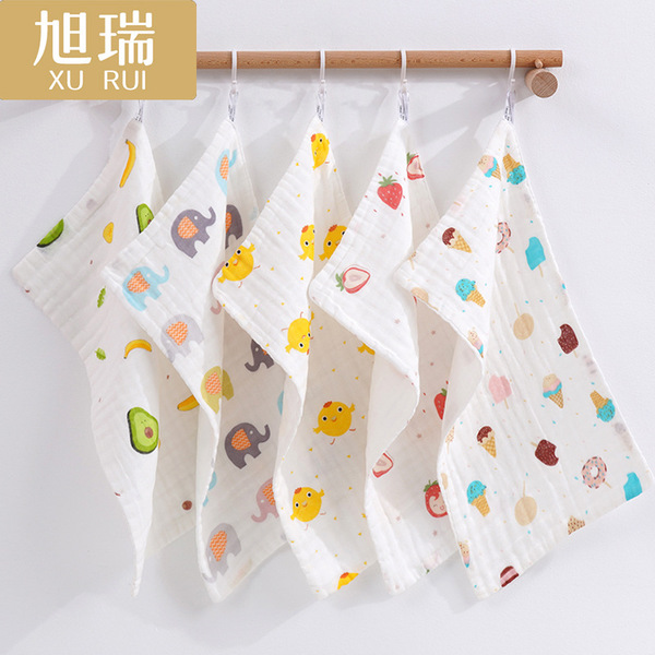 cotton gauze baby hygiene product for face washing