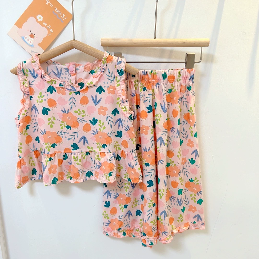 Summer thin set, floral print, 2025 years