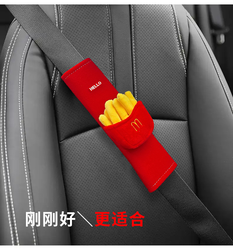 Car Seat Belt Cover Shoulder Pad Cute Plush Cartoon Car Seat Belt Decoration Car Shoulder Strap Shoulder Pad for Women