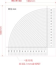 高精度R角规点规点规污点卡对比卡异物伤痕菲林尺软尺R5-140