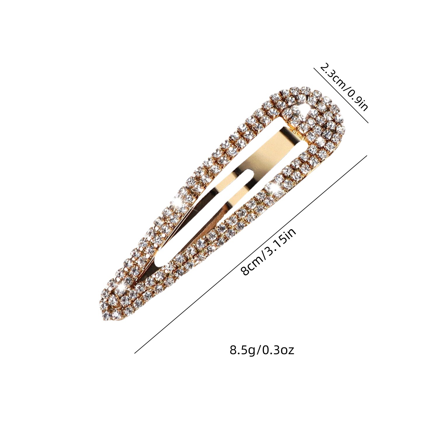 8pcs Europa y los Estados Unidos nuevo conjunto de adornamiento para el cabello temperamento diamond clips de garra de diamante cadena clip de cabello cabello clip de mejilla image 6