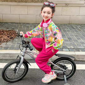 女童春秋季开衫套装2026新款宝宝网红儿童洋气两件套秋季休闲童装