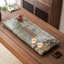 国画石茶盘整块高端原石厂家直销一件代发乌金石茶盘客厅石材托盘