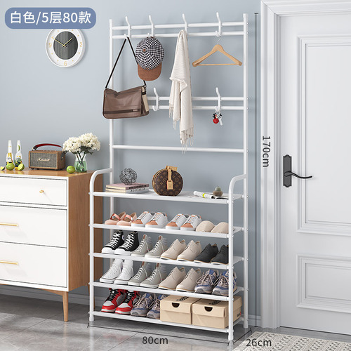 Kidi Simple Wall-mounted Hanger and Shoe Rack Combo, Home Use, Suitable for Bedroom, Living Room, Entryway