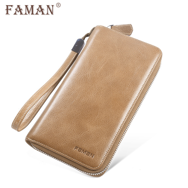 Cartera directa de fábrica 2025 nuevo embrague funda para tarjeta de banco billetera multifuncional de gran capacidad de cuero para hombre largo