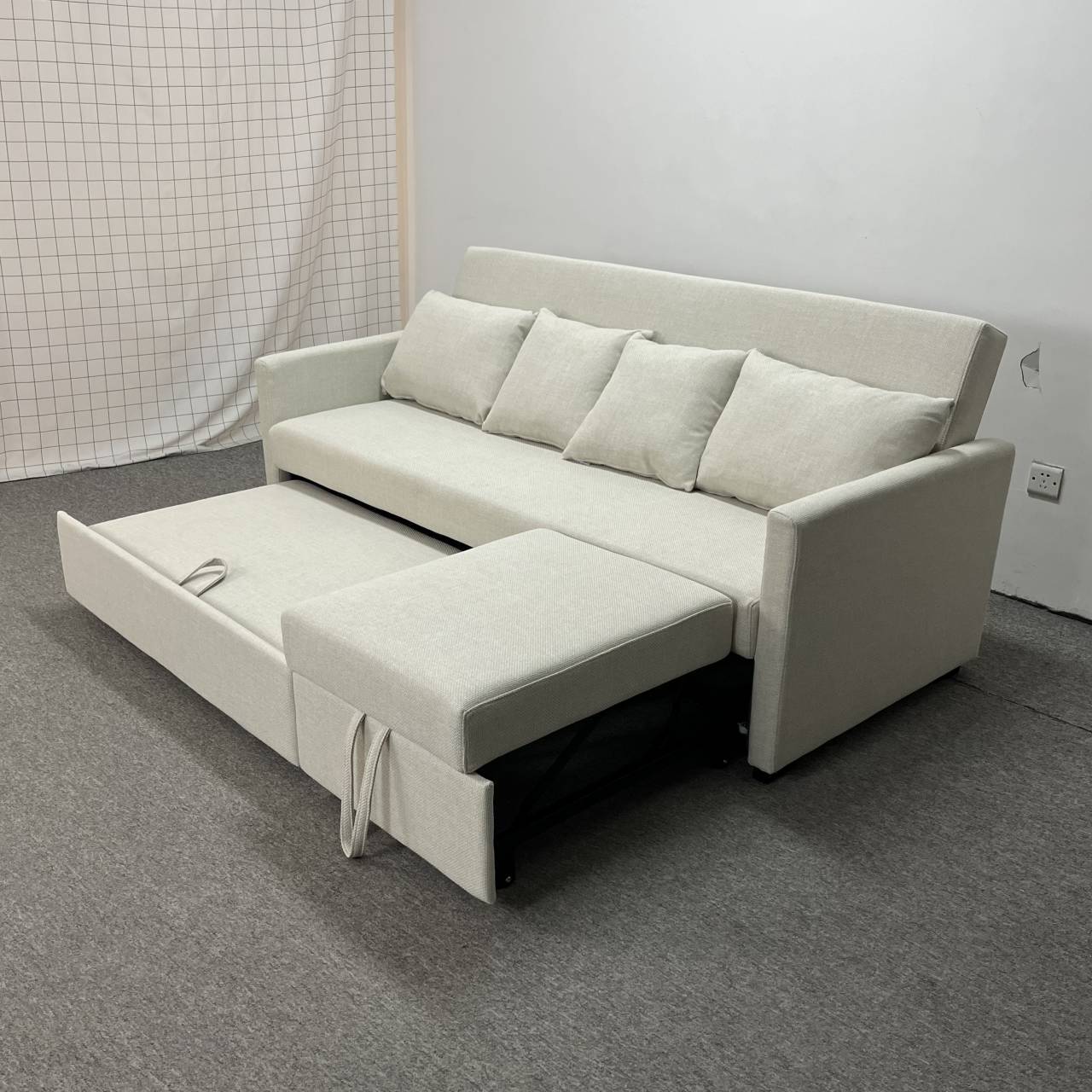 Sofá cama plegable doble doble multifuncional sala de estar pequeña casa de alquiler de tecnología económica tela sofá cama