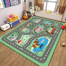 厂家批发3D印花地毯儿童卡通益智游戏地毯爬爬垫卧室客厅地毯地垫
