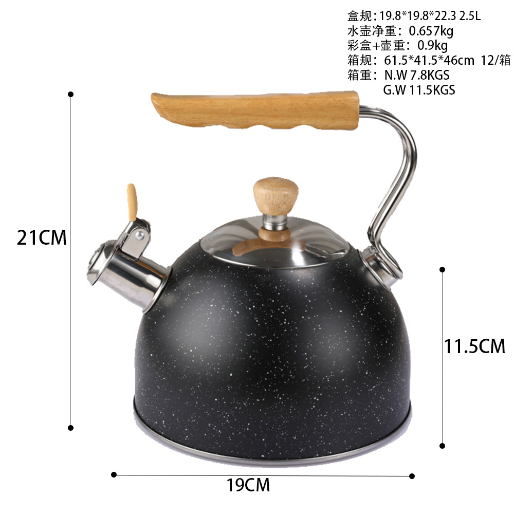 国境を越えたステンレス製ケトル卸売、高級感のある笛吹きケトル、家庭用笛吹きケトル、ホイッスルケトル