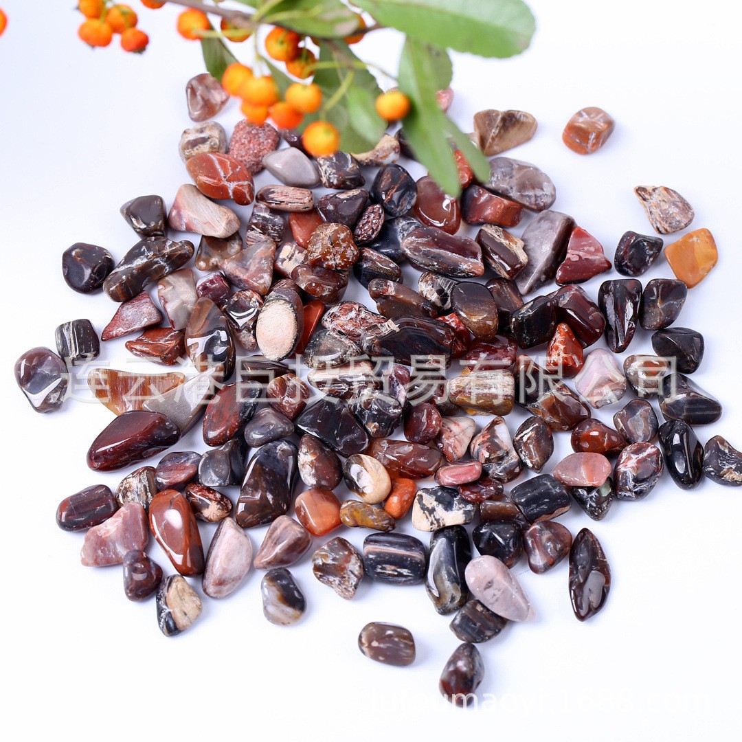 100 tipos de piedra triturada de 7 - 9mm cristal natural jade ágata espécimen de piedra preciosa marco de fotos transfronterizo mano suministro Amazon