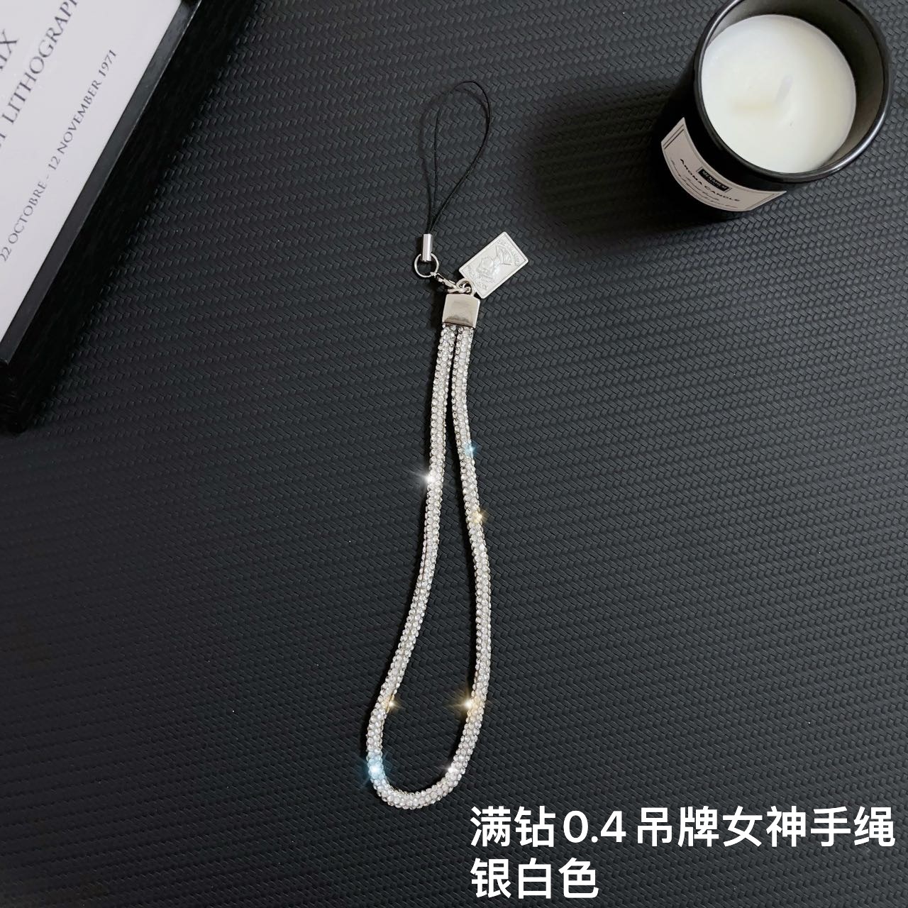 Marca de moda original, etiqueta de diamante completa, cadena de teléfono móvil, caja de teléfono móvil, cordón de bolso, colgante de muñeca, estilo colorido