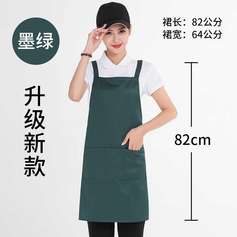 Delantal de mujer adorable comercial personalizado delantal de cocina de algodón para mujeres personalizadas logotipo de impresión transfronteriza