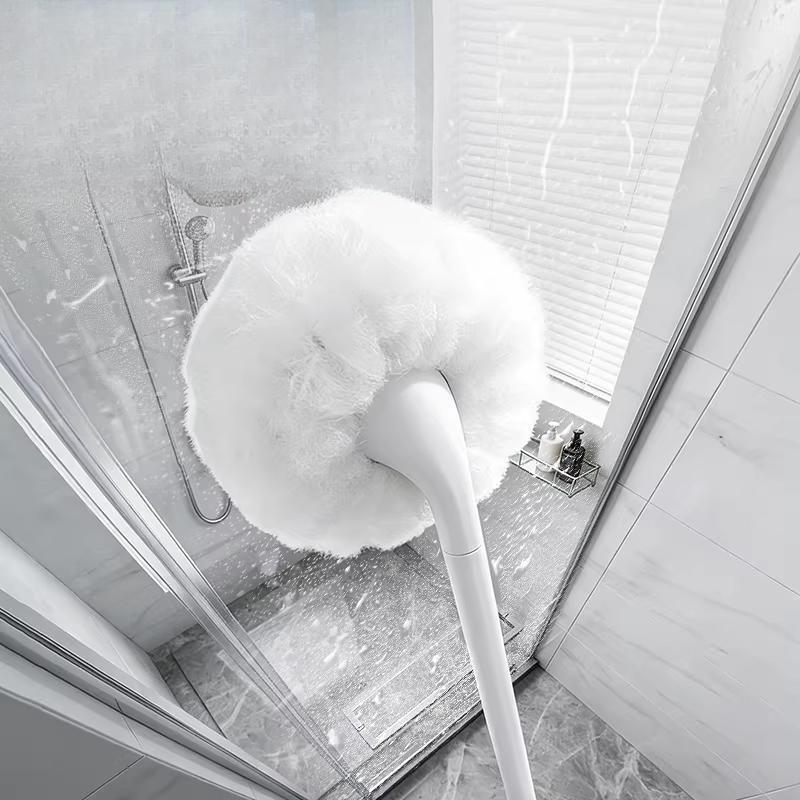 【Available for delivery in Xinjiang】Bathtub brush for home use in bathroom and toilet, cloud-shaped with long handle, multifunctional cleaning brush for toilet