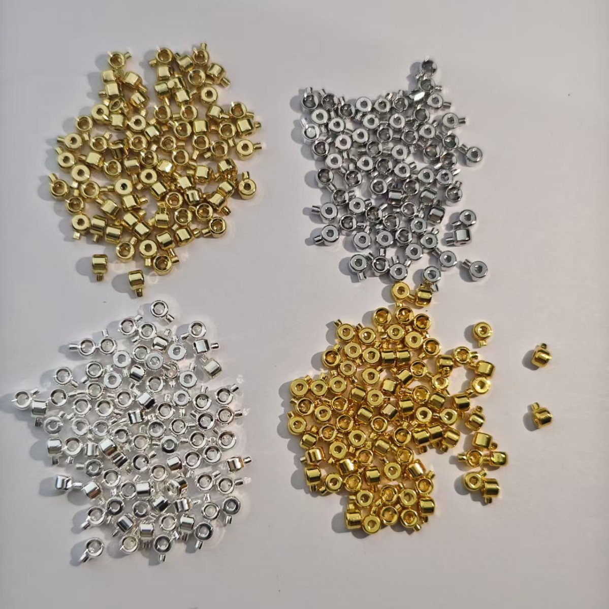 Copper-Plated High Color Retention Pressure Cooker Handmade Snap DIY Bracelet Steel Wire Rope Accessories Fishing Line End Clip Positioning Buckle