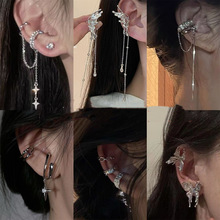 天使之翼耳夹女星芒耳骨夹女小众设计感百搭个性学生无耳洞耳饰