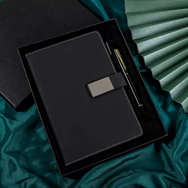 商务签字笔磁吸搭扣A5笔记本套装可印logo礼品套装节日礼盒笔