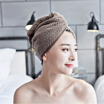 超细纤维菠萝格干发帽超强吸水珊瑚绒浴帽速干洗头巾加厚包头巾|ms