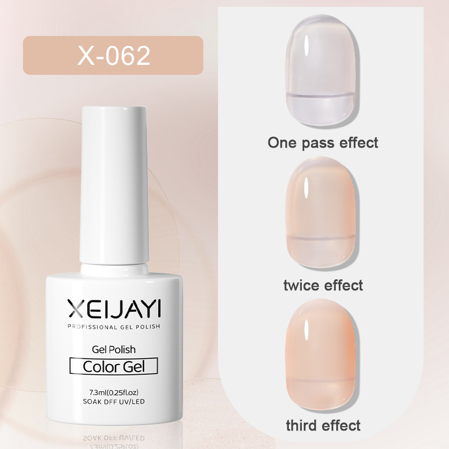 Nail Polish glue nude color ice transparent glue New Internet celebrity popular color jelly nude color nail phototherapy glue for nail salon