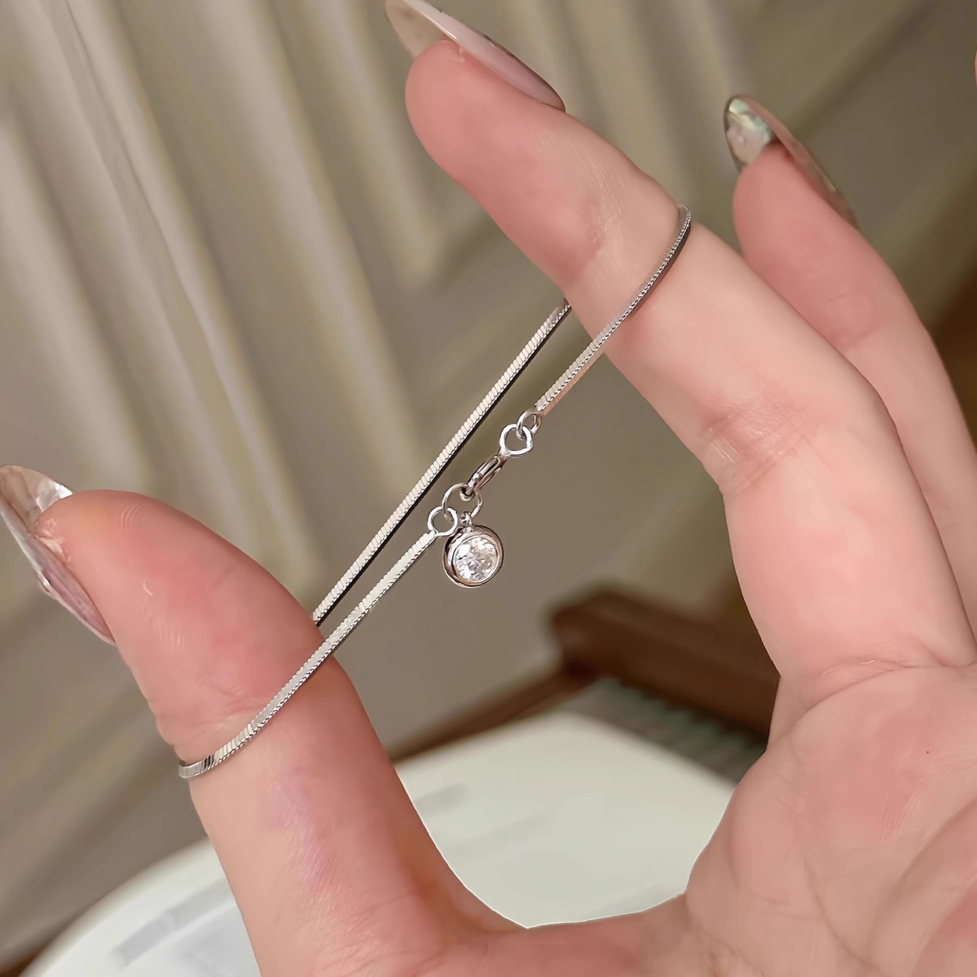 2g Weight 925 Sterling Silver Pendant Material Bracelets Classification 925 sterling silver Chain Material snake chain Chain Type 1 Piece Quantity Holiday, Daily Occasion 925 Sterling Silver Material Geometric Pattern All Seasons Season Women's Gender Simple Style, Classic Style Style 1 Piece 925 Sterling Silver Geometric 925 Sterling Silver Snake Chain Bracelets 6